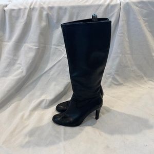 Ralph Lauren tall black leather boot 3” heel - size 6